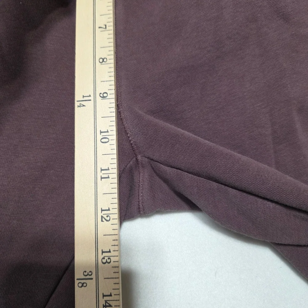 Vuori Sweatpants Womens L Purple Wide Leg Slit Hem Cotton Blend Joggers Plum‎